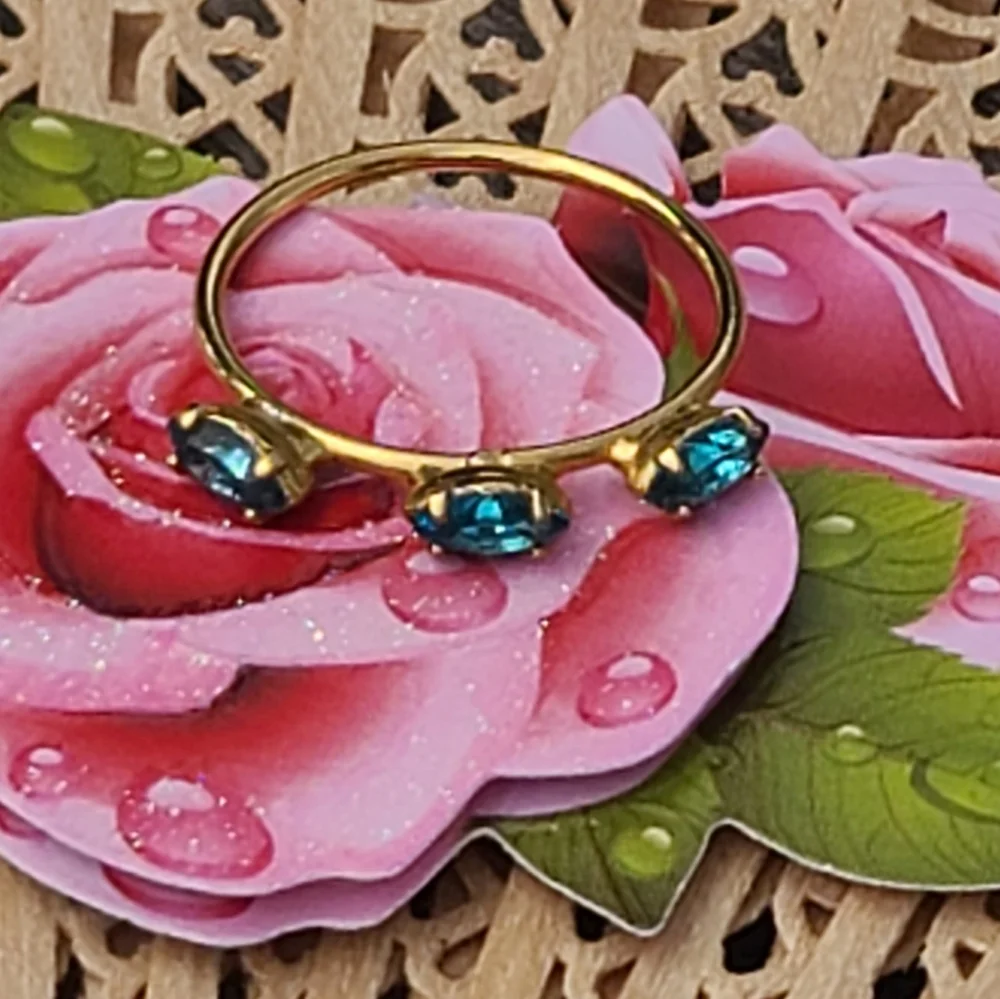 Size 7.5 ladies band for sale blue & gold